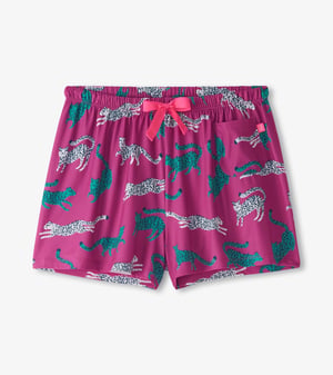 Women's Cheetah Polyknit Pajama Shorts