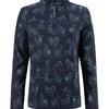 Weird Fish Reena 1/4 Zip Printed Microfleece Lake Blue Size 12