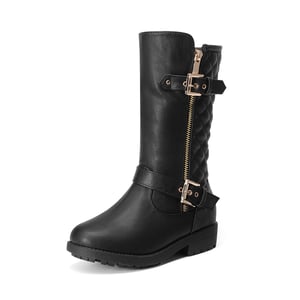 DREAM PAIRS Girls Faux Winter Riding Boots