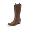 DREAM PAIRS Wide Calf Embroidered Mid Calf Cowboy Boots