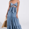 AKIRA Jumpin Around Denim Jumpsuit | Size XL