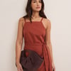 Rust Red Kourtney Midi Dress