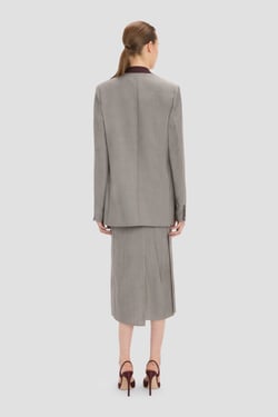 Victoria Beckham Beatrice Jacket In Ore - 14 - Womens