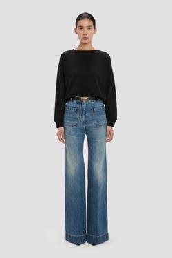 Victoria Beckham Constance Sweatshirt In Black - Size XL UK