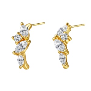 Moonlight Magic Hoop Earrings Sterling Silver