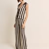 Brown And Cream Crochet Striped Trousers