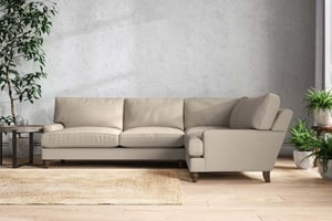 nkuku Marri Right Hand Corner Sofa | Make To Order | Grand | Recycled Cotton Stone