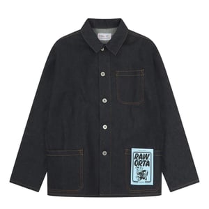 Uskees Denim Buttoned Overshirt Raw Orta Denim