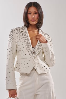 AKIRA Viva Vegas Fitted Moto Jacket | Size XL