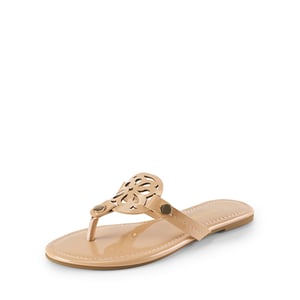 DREAM PAIRS Hollow Cut Out Thong Flat Sandals