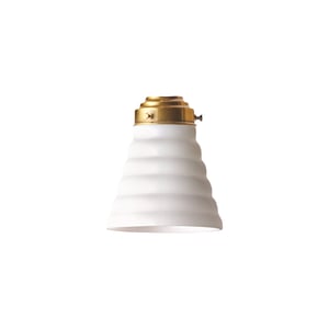 Skep shade in opaline glass