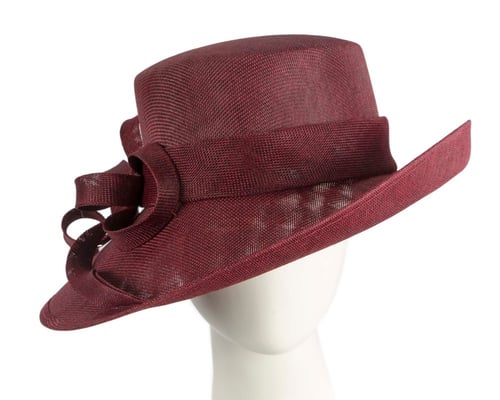 Wine-colored ladies fashion hat by Max Alexander