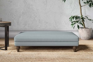 nkuku Marri Large Dining Footstool | Make To Order | Recycled Cotton Horizon | No Colour