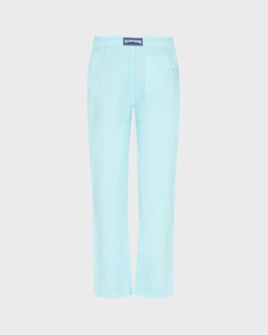 Vilebrequin - Men Linen Comfort Pants Solid - Pant - Pacha - Blue - Size XXXL
