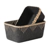 Yvette - Stone Grey Felt Rectangular Storage Basket M Set 2