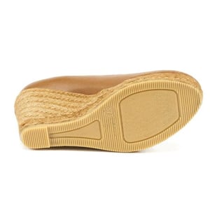 Marquesa Leather Espadrille Wedge Pumps