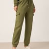 Cotton Drawstring Cargo Pants PIA - Olive / M