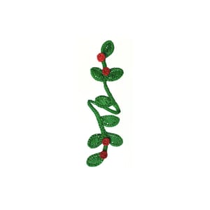 Christmas Mistletoe Handwoven Iraca Palm Napkin Ring
