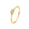 Slim Trio Ring Sterling Silver Gold