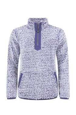 Weird Fish Madi Cosy 1/4 Zip Fleece Blueberry Size 16
