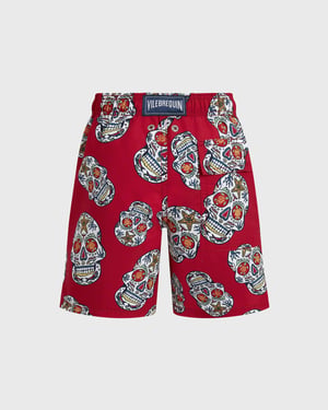 Vilebrequin - Boys Swim Shorts Día De Muertos - Swimwear - Jim - Red - Size 8