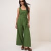 Green Square Neck Jumpsuit