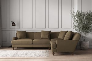 nkuku Deni Right Hand Corner Sofa | Make To Order | Super Grand | Brera Linen Chesnut