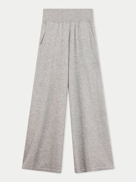 Wide-Leg Cashmere Pants - XL / high rise / WK746-1299/0000
