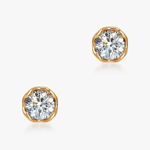 Lotus Petals Diamond Stud Earrings - 1.50 CT