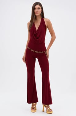 AKIRA Like Magic Jumpsuit | Burgundy | Size Large