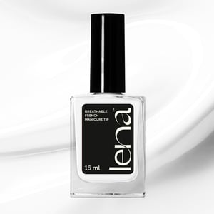 LENA Breathable & Water-Permeable Halal Nail Polish - French Manicure Tip with Precision Brush - FR00