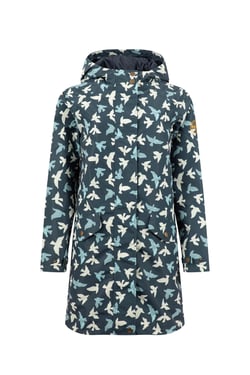 Weird Fish Alinda Printed Waterproof Jacket Midnight Size 8