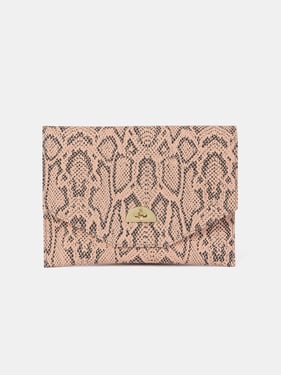 The Twist Lock Pouch - Flax Matte Python