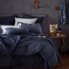 Navy Blue 100% Linen Fitted Sheet