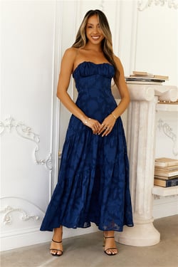 Fashion Revolution Strapless Maxi Dress Navy