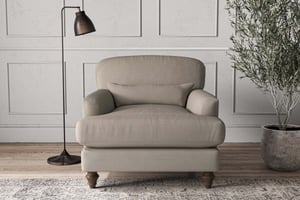 nkuku Deni Armchair | Make To Order | Recycled Cotton Flax | No Colour