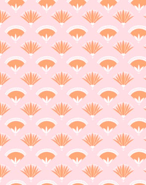 Lotus Papyrus' Wallpaper by Tea Collection - Creamsicle - Traditional / 27 in. x 27 ft.