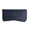 Leather Sunglasses Case / Glasses Case - Navy Blue