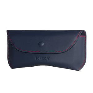Leather Sunglasses Case / Glasses Case - Navy Blue