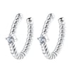 Gemstone Twist Ear Cuff Sterling Silver