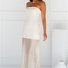 Chloe Sheer Dress Chalk