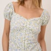 White Floral Sweetheart Neck