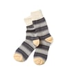 Rototo Multi Stripe Sock Charcoal