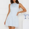 Lagoon Waves Mini Dress Blue