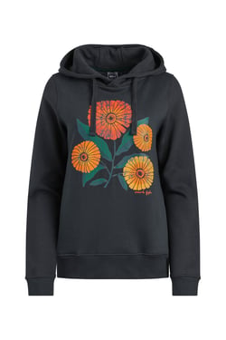 Weird Fish Topaz Branded Pop Over Hoodie Navy Size 8