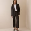 Brown Crepe Cigarette Trousers