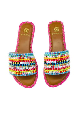 Balearics Beaded Sandals - UK 7 EU 40