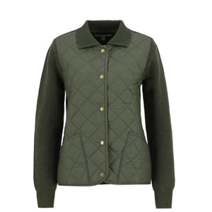 Barbour Womens Allendale Quilted Jumper Olive
