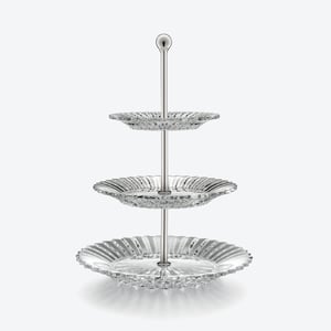Mille Nuits Small Pastry Stand - Clear | Baccarat