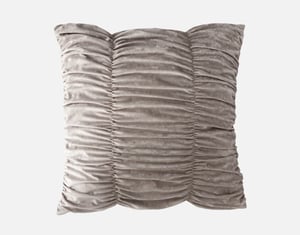 QE Home Luxembourg Velvet Euro Sham, Grey, 26" x 26"